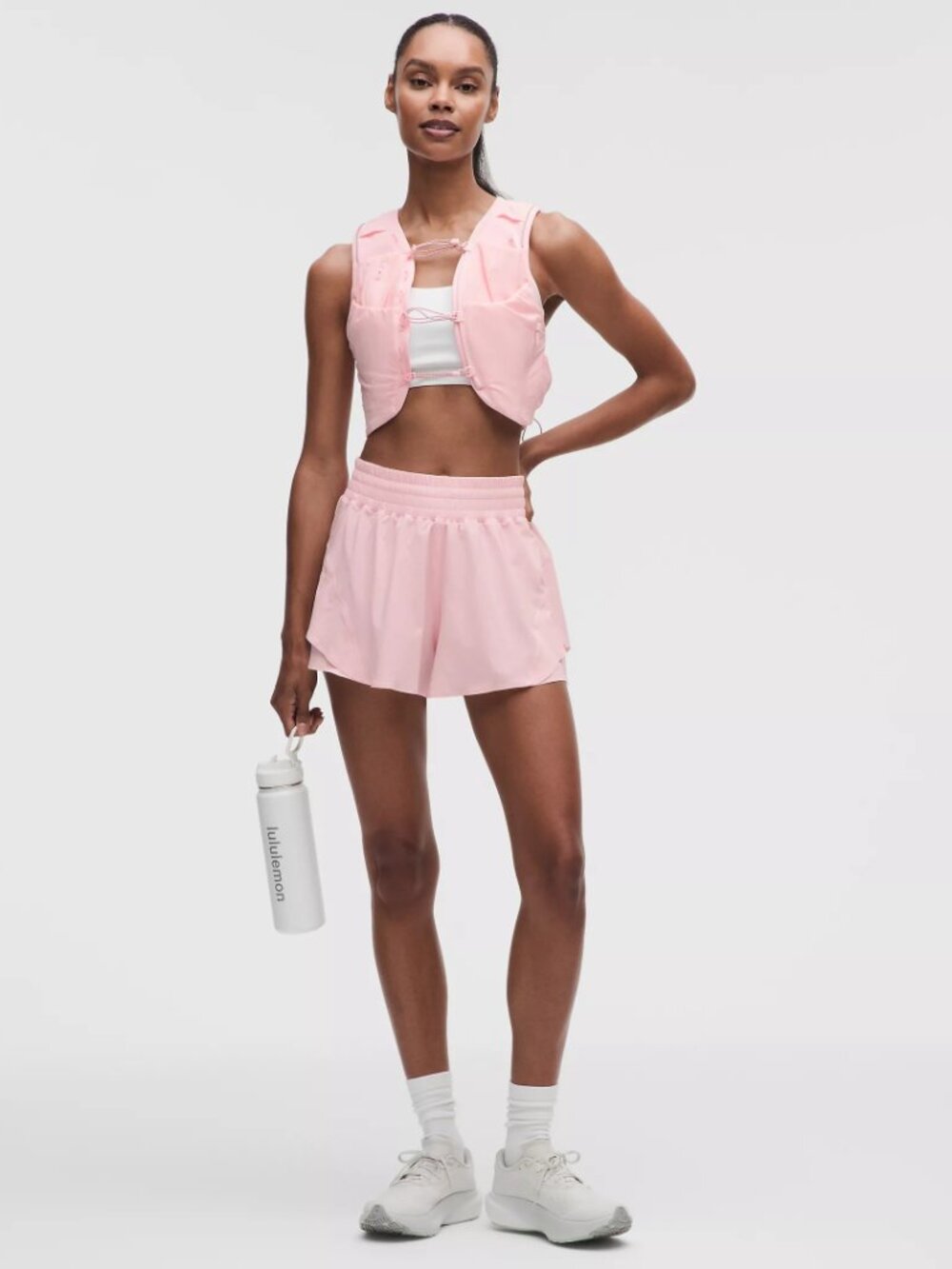 Shake It Out High-Rise Running Short 2.5" PINK PEARL